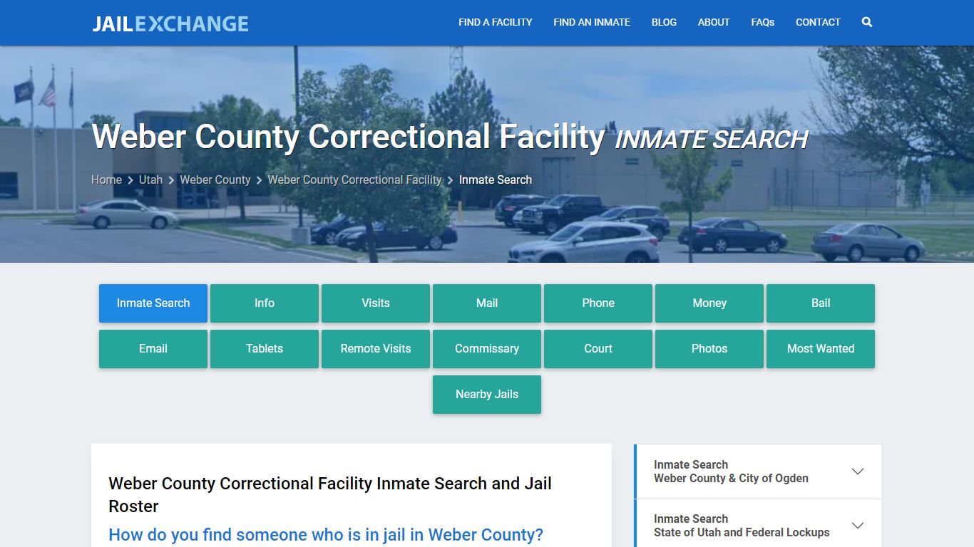 Weber County Correctional Facility Inmate Search - Jail Exchange